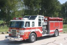 Engine 1 is a 2001 Pierce Lance